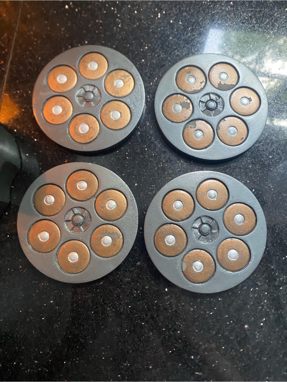 Revolver Shotgun Shell Coaster Set - Picture 2 of 9